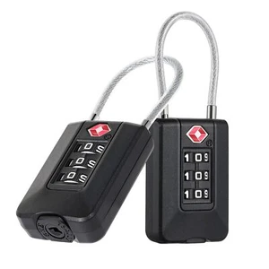 Kofferschloss Zahlenschloss 3 Stellig TSA Schloss mit Flexible Kabel Zelt Sch... - Bild 1 von 7