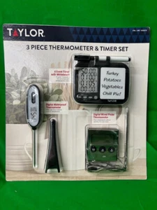 TAYLOR 3 Piece Digital Thermometer and Timer Set BRAND NEW OPEN BOX- USED - Picture 1 of 3