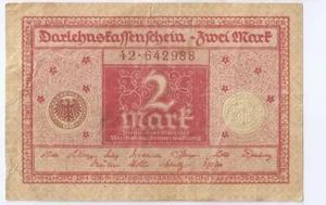 GERMANY 2 mark 1920 brown serial - Picture 1 of 2