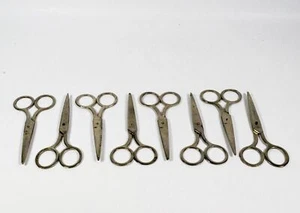 8 pairs Children 4 3/4" Metal Pointy Scissor Made in China - Picture 1 of 2