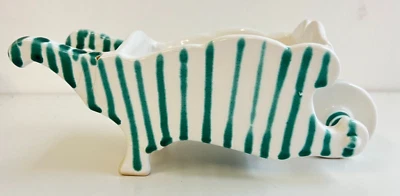 Gmundner Keramik grün geflammt Blumentopf Schubkarre GK1190 (2401DM5) 10/25 - Bild 1 von 4