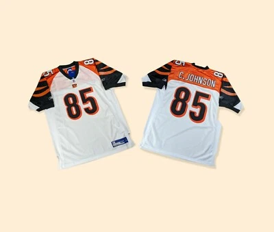 Camiseta deportiva para hombre Chad Johnson Cincinnati Bengals auténtica Reebok nueva con etiquetas blanca talla 52 Foto 1 de 4