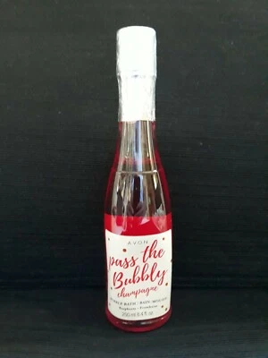 Avon "Pass the Bubbly Holiday Bubble Bath" - Raspberry - (Retired) NEW!!! - Image 1 of 4