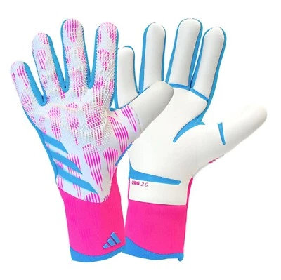 Adidas Men GK Predator PRO Glove Soccer White Pink Goalkeeper GYM Gloves JD9086