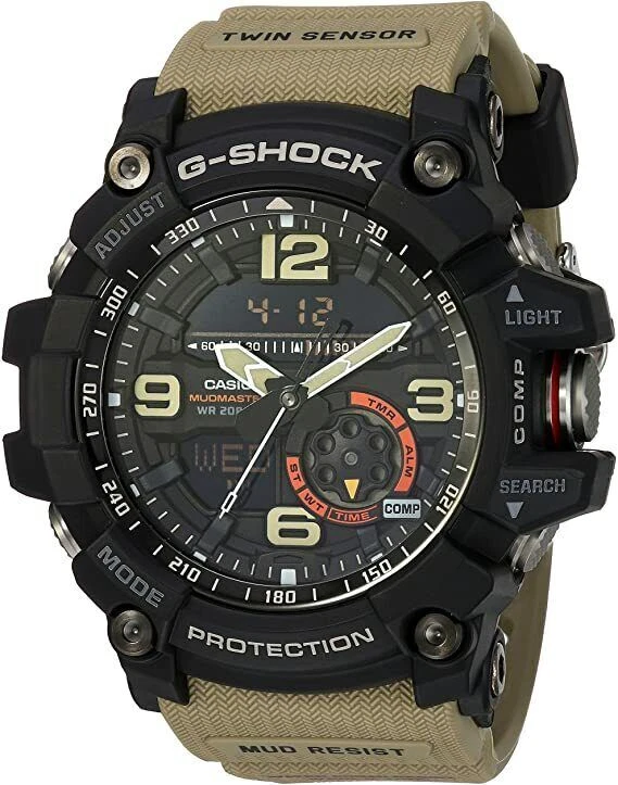 Casio G-Shock Mudmaster Men's Black Beige Dial Watch GG-1000-1A5
