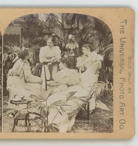 Damen Klatsch Genre Stereoansicht - Bild 1 von 4