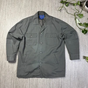 Pendleton Men’s Utility Chore Coat Jacket Size L Green Cotton Lined Workwear - Picture 1 of 9