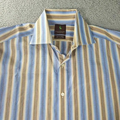 Camisa Tailorbyrd Para Hombre Grande Multicolor Manga Larga Colorida Rayas 2 Capas Algodón Foto 1 de 4