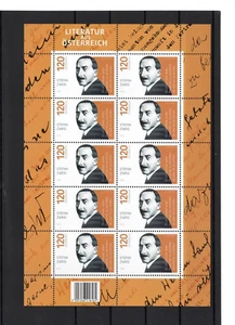 2024 Österreich Literatur aus Österreich Stefan Zweig Kleinbogen Pf. - Picture 1 of 1