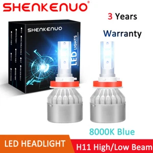 2 Sides H9 H11 LED Headlight High or Low Beam Bulbs 1800W 216000LM 8000K 2Pcs - Picture 1 of 12