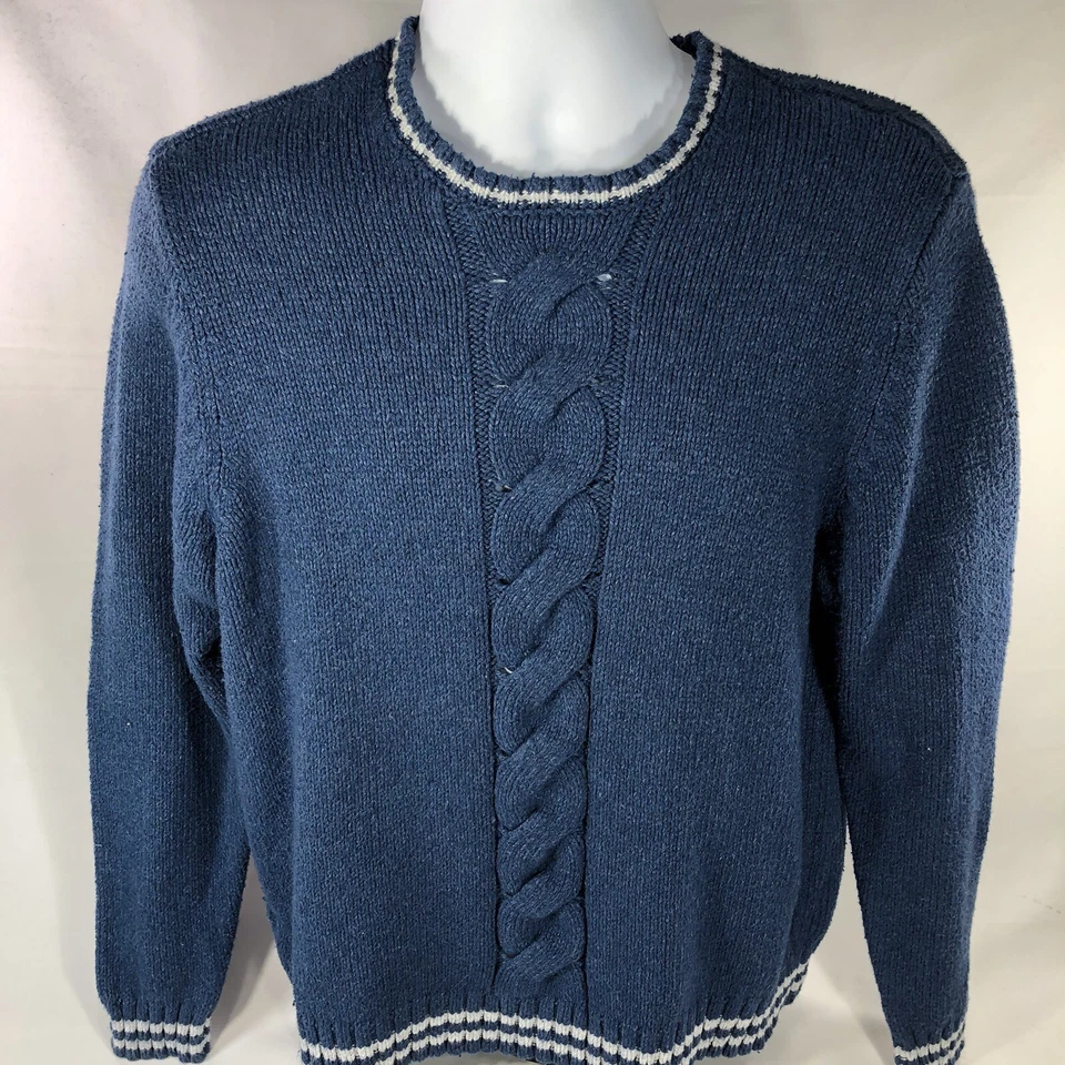 PINGÜINO MUNSINGWEAR SUÉTER MUJER GRANDE AZUL BLANCO JERSEY MANGA LARGA TEJIDO Foto 1 de 4