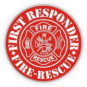 First Responder Firefighter Helmet Car  vinyl sticker printed vinyl decal label