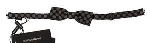 Dolce & Gabbana Brown Silk Polka Dot Jacquard Men Bow Tie Papillon - Picture 1 of 2