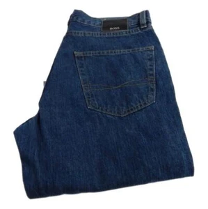 Hugo Boss Texas Jeans Straight Blue Waist 32 Leg 32 W32 L32 Zip Fly (Q4822) - Picture 1 of 9