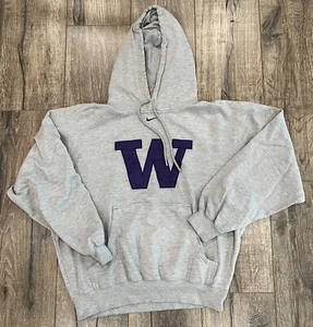 Vintage Y2K Washington Huskies Gray Nike Center Swoosh Pullover Hoodie Small - Picture 1 of 3