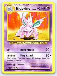 Tarjeta Pokémon Nidorino 44/108 Uncommon XY Evolutions - Casi Nueva - Imagen 1 de 5
