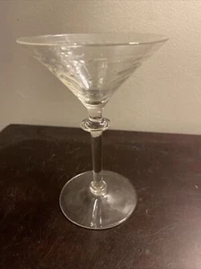 ELEGANT MARTINI GLASS WITH ETCHED BOWL - Picture 1 of 4