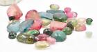 31 dif sizes & color natural Tourmaline Gemstones pink green Watermelon 55 grams