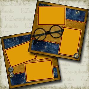 Wizard Glasses - 2 Premade Scrapbook Pages - EZ Layout 4272