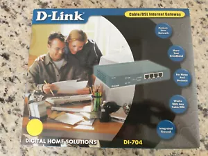 D-Link DI-704 Broadband Router, 4-Port 10/100 Switch, Cable DSL Internet Gateway - Picture 1 of 3