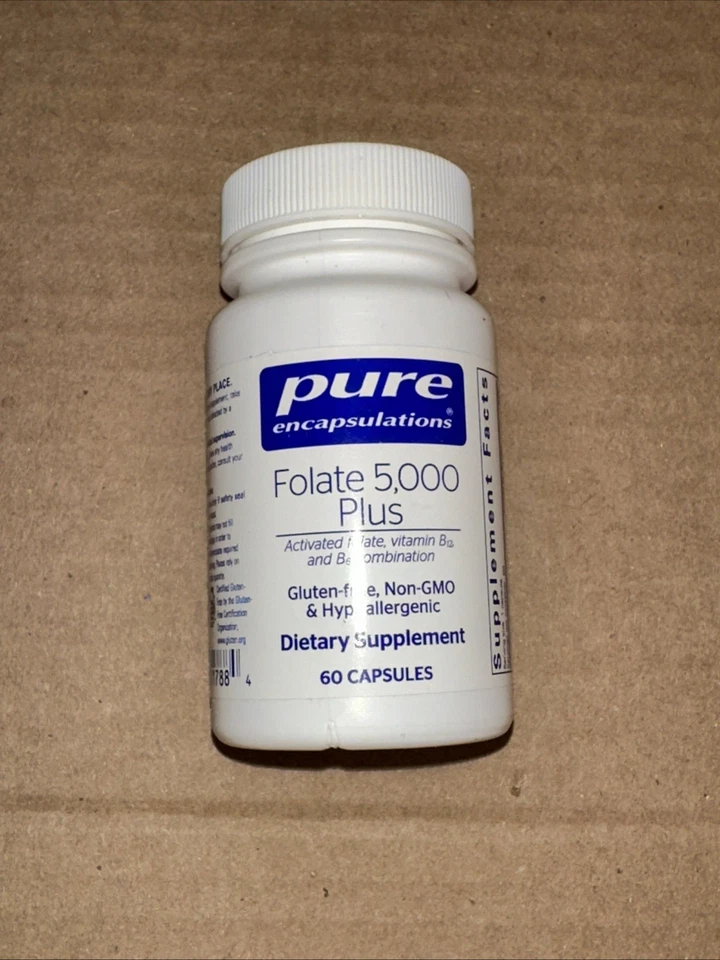 Pure Encapsulations - Folato 5.000 - Vitamina B9 como (5-MTHF) 60 cápsulas caducado 2026 Foto 1 de 1
