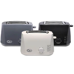 Quest Grille-pain 2 tranches larges fentes réchauffer dégivrage 6 brunissement blanc noir gris - Photo 1/28