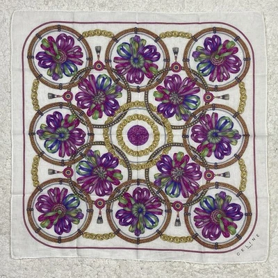 "Mini bufanda de algodón CELINE 100 % talla 18"" X 19"" B42" Foto 1 de 4