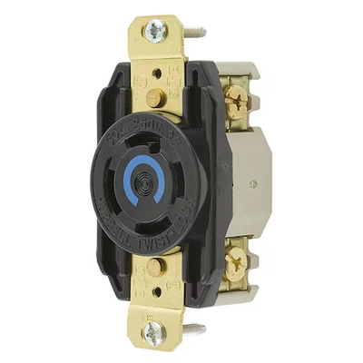 Hubbell Wiring Device-Kellems Hbl2720 Locking Receptacle, L15-30R, 30 A, 250V - Image 1 of 2