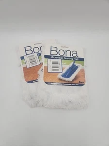 2 Bona Washable Microfiber Dusting Pads 6”x17.25” Fits 4”x15” Mop Head - Picture 1 of 4