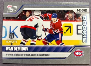 2024-25 NHL Topps Now Sticker /535 #170 Ivan Demidov Montreal Canadiens RC - Picture 1 of 1