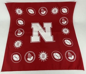 Nebraska Cornhuskers GO BIG RED Hanky Bandana Wall Hanging 21x21 Football GBR - Picture 1 of 5