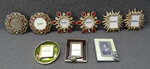 LOT (9) Neiman Marcus Jay Strongwater Mini Photo Frame Metal VTG 90s Y2K Clips - Picture 1 of 11