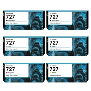 727 Ink Cartridges 300ML (6-Pack) High Yield Compatible for HP Ink 727 hp 727... - Picture 1 of 6