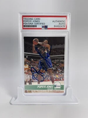 Popeye Jones 1994-95 Skybox NBA Hoops #44 On-Card Auto PSA/DNA Certified - Image 1 of 2