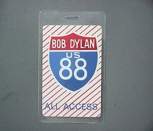 Bob Dylan backstage pass Laminated Authentic RARE U.S. 88 - Road Sign pass - Picture 1 of 1