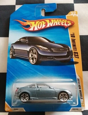 Tarjeta larga Hot Wheels 2010 nuevos modelos 10 Infiniti G37 032/240 #32/44 Foto 1 de 4