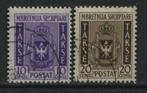 Albania 1940 10 and 20 qintars Postage Dues used - Picture 1 of 1