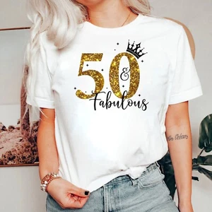 Personalized month 50th Birthday T-Shirt for Mens & t-shirt ,Sparkly Birthday - Picture 1 of 5