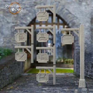 Medieval Shop Craft Signs Building Decorations 28mm dnd dungeon and dragons LOTR