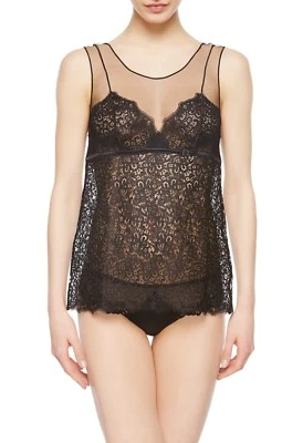 Top Lencería La Perla Edenic Macrame Negro Transparente Sin Mangas Para Mujer Talla M Foto 1 de 4