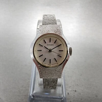 Citizen Watch Women 19mm Silver Dial Silver Tone Manual 4-681584-S Runs - Image 1 of 4