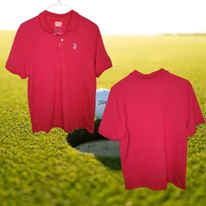 Nike Tiger Woods TW Fist Pump 82 Polo Masters Championship Red - Picture 1 of 5