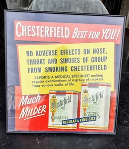 Rare Chesterfield Best for YOU ! Cardoard Counter Top Display Advertisement - Picture 1 of 7