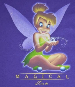NWT DISNEY STORE "MAGICAL TINK" TINKER BELL LADIES PURPLE COTTON T-SHIRT TOP XL - Picture 1 of 10