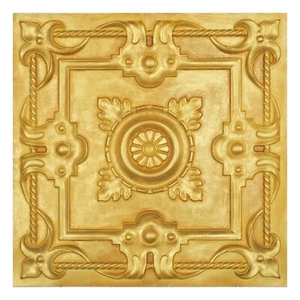 Faux Painting Ceiling Tiles Emboss interior wall panel PL29 golden 10pcs/lot - Picture 1 of 23