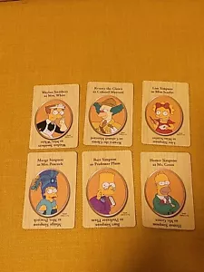 Los Simpson Pista Juego Reemplazos 6 Personajes Simpson Tarjetas Sospechosos 2002 - Imagen 1 de 2