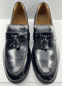 Bostonian Mens Shoes Size 10.5 Black Leather Tassel Quiet Luxury Work City - Picture 1 of 5