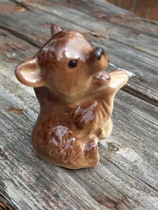 Vintage Lomonosov USSR Brown Bear Cub Figurine - Picture 1 of 6