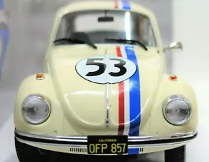 MODELLINO AUTO SCALA 1:18 HERBIE BEETLE KAFER TUTTO MATTO FILM SOLIDO MOVIE n5 - Foto 1 di 5