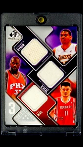 2009 SP Triple GU Jersey 3S-ASY Shaquille O'Neal Yao Ming Andrew Bynum Shaq /299 - Picture 1 of 10